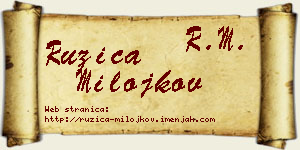Ružica Milojkov vizit kartica